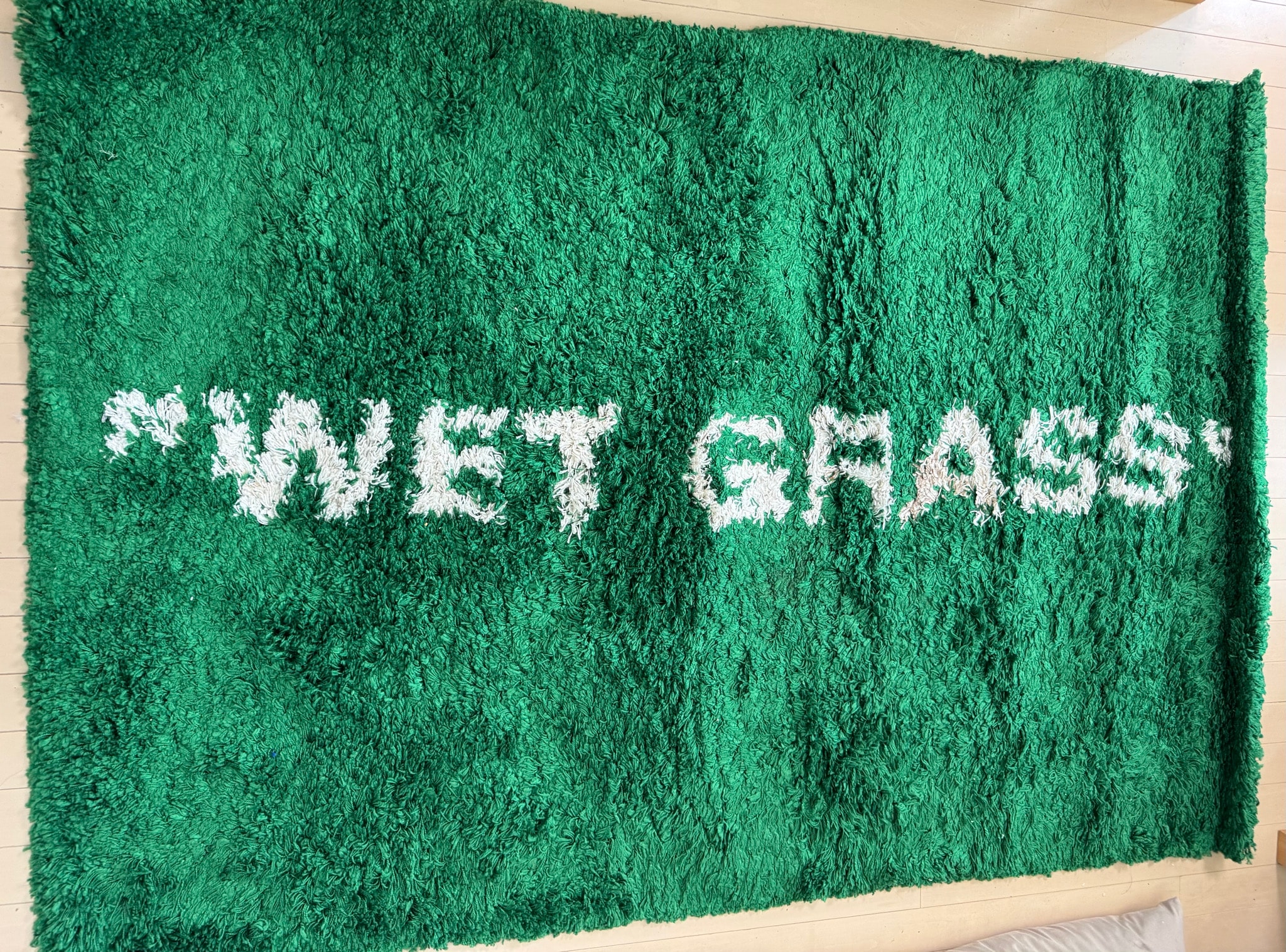 OFF-WHITE / IKEA MARKERAD "WET GRASS" Rug "Green"