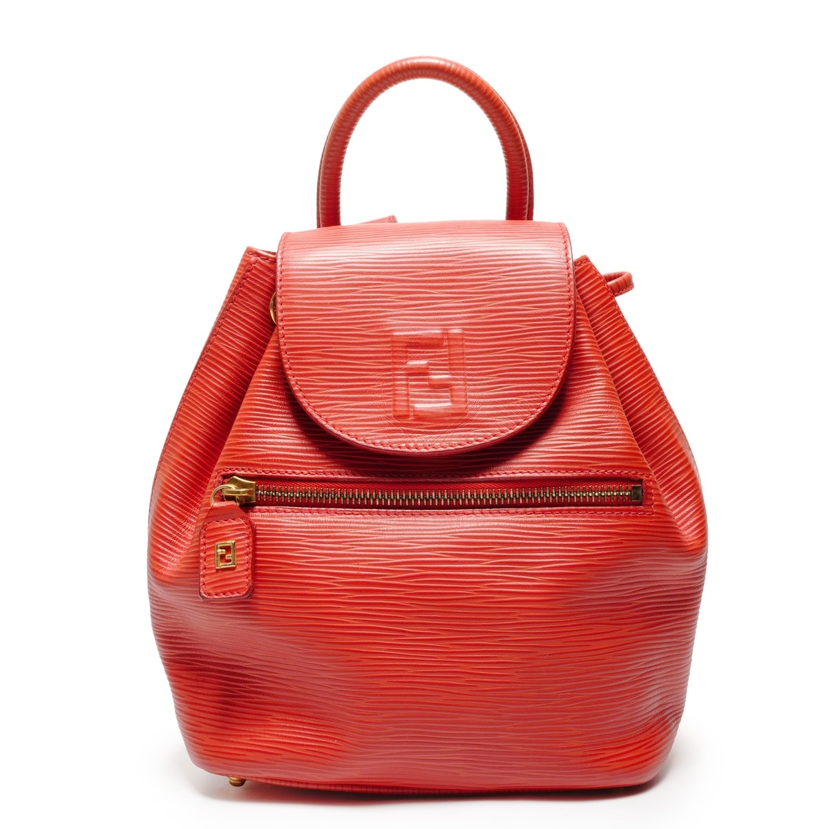 フェンディ FENDI ロゴ レザー リュック・デイパック【中古】