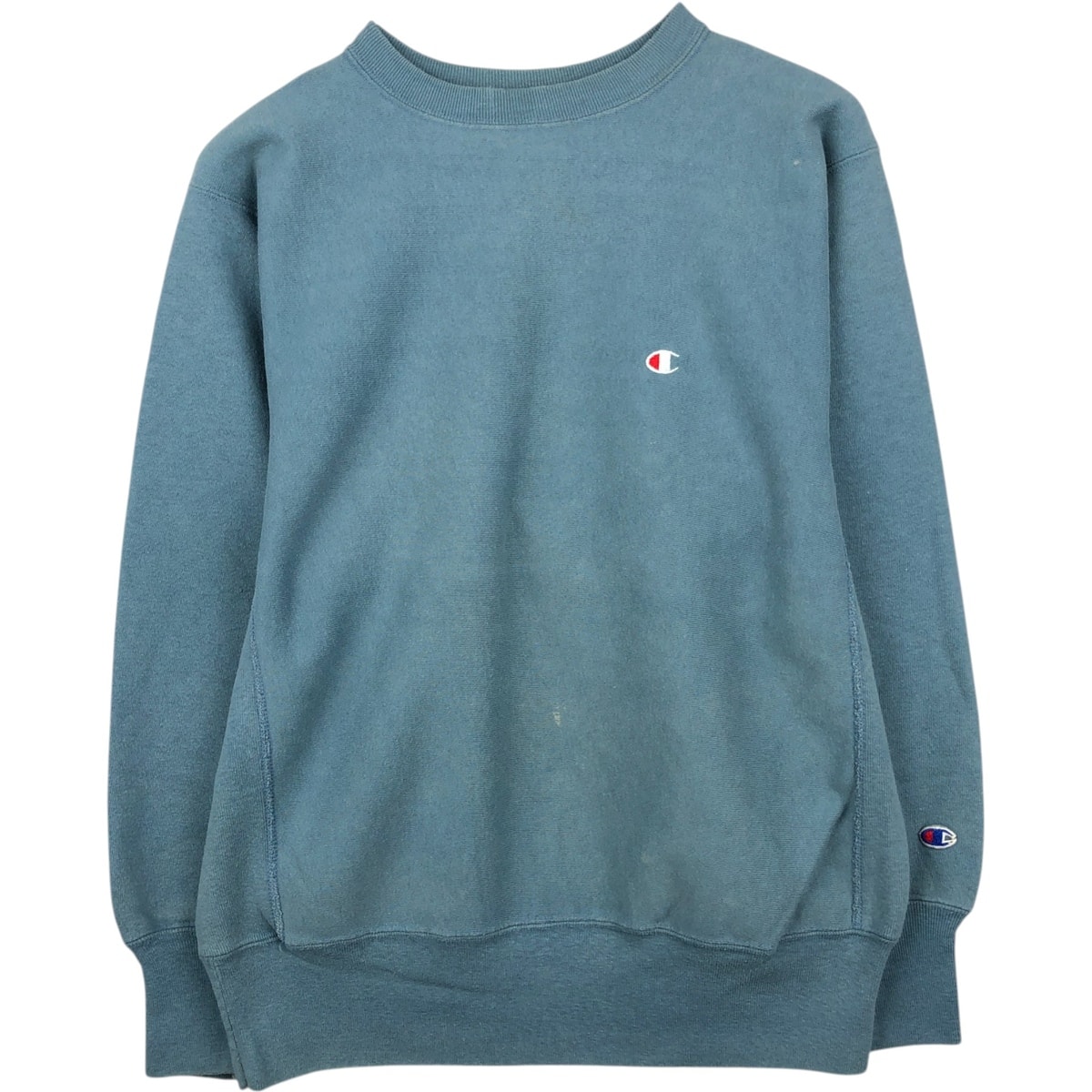 古着 90年代 チャンピオン Champion REVERSE WEAVE リバースウィーブ 刺繍タグ ワンポイントロゴスウェットシャツ トレーナー USA製 メンズL相当 ヴィンテージ/eaa643286