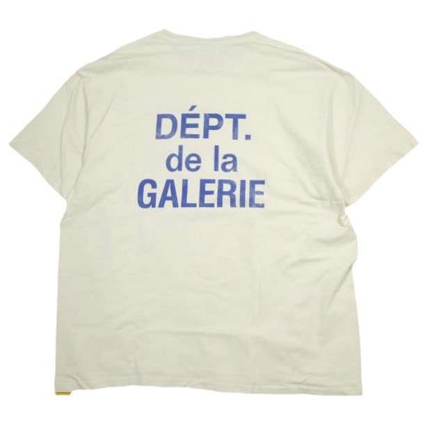 GALLERY DEPT. ギャラリーデプト 25SS アメリカ製 FRENCH TEE フレンチTシャツ GD25S-FT-1000-CB-XL XL CREAM/BLUE ロゴプリント 半袖 MADE IN USA 定価42,900円 トップス
