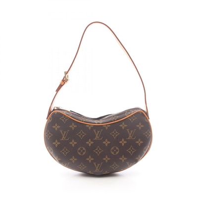 ルイ・ヴィトン LOUIS VUITTON ポシェットクロワッサン ショルダーバッグ バッグ PVCコーティングキャンバス レザー モノグラム レディース ブラウン系 M51510 【中古】