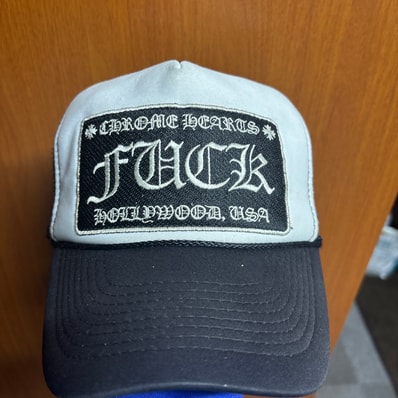 Chrome Hearts Tracker Cap Fuck "Black/White"