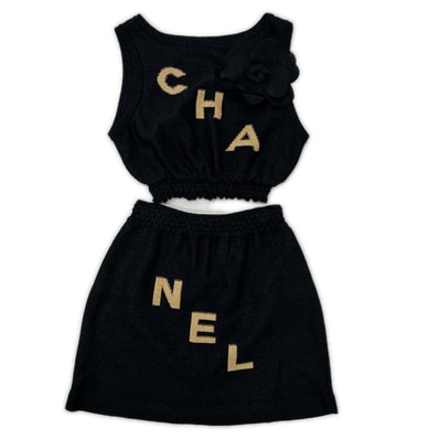 シャネル P61529 K46806 ランウェイ ロゴ トップス スコート セットアップ 36