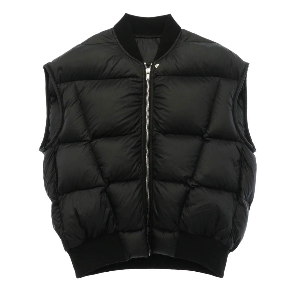 Rick Owens リックオウエンス 24AW RU02D6747-NPD3 PORTERVILLE期 LUXOR FLIGHT VEST フライト ダウンベスト ブラック系 44【中古】