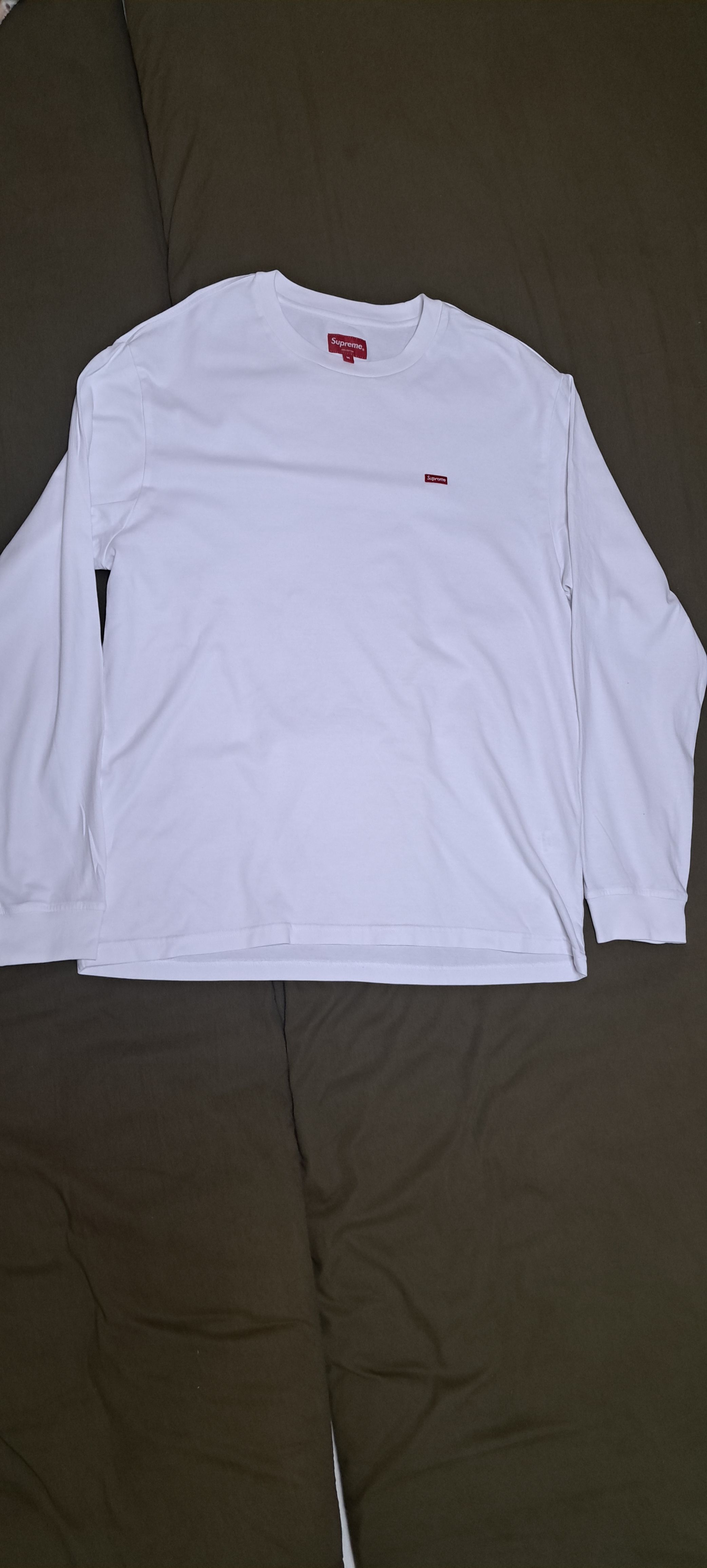 Supreme Small Box L/S Tee "White"(21FW)