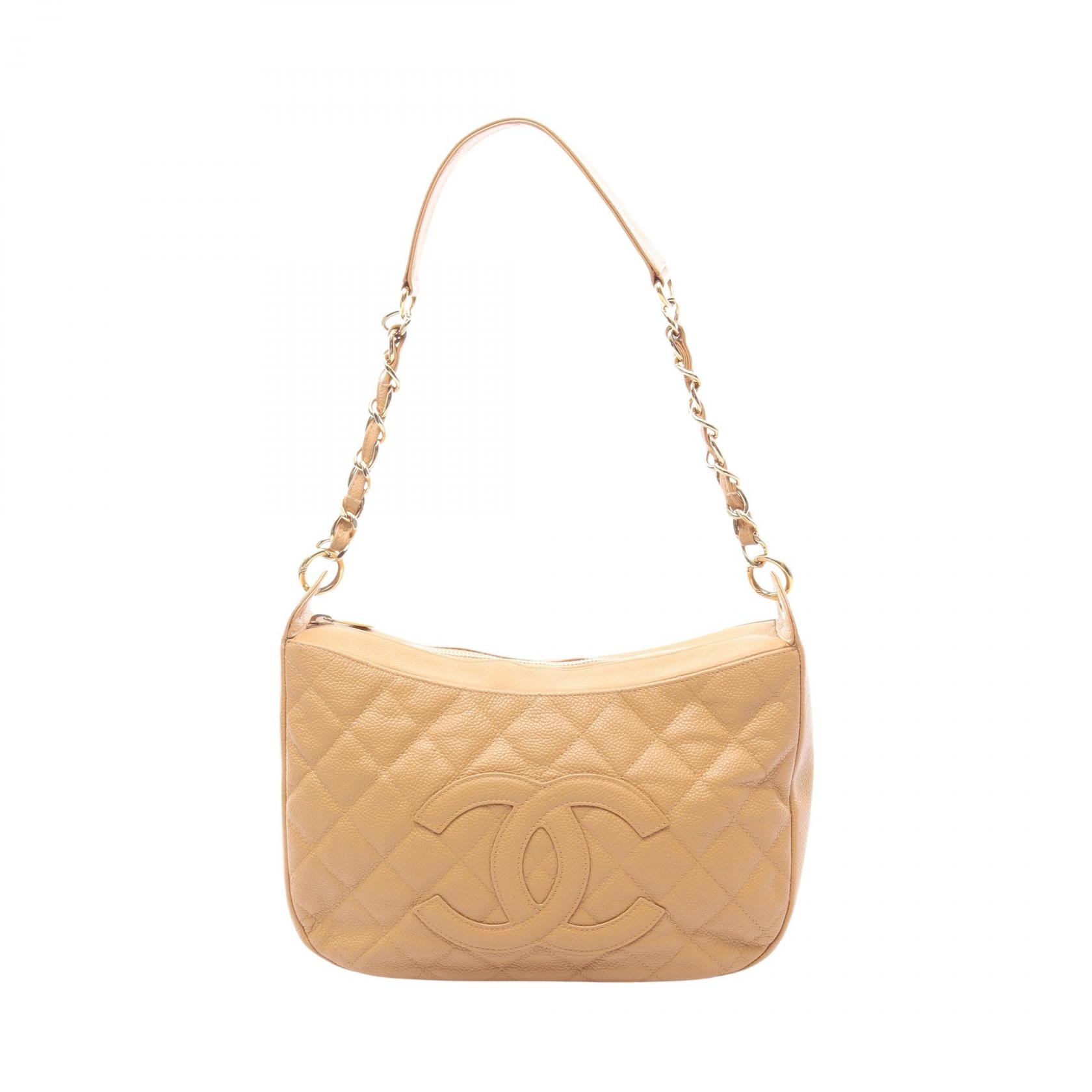 シャネル CHANEL マトラッセ ショルダーバッグ バッグ カーフ(牛革) レディース ベージュ系 A20993 【中古】