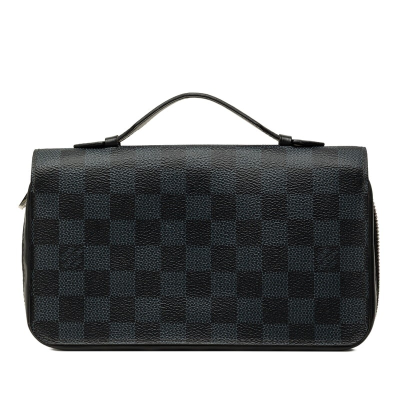 ルイ ヴィトン ダミエ コバルト ジッピー XL 長財布 N41590 ブラック ネイビー PVC レザー メンズ LOUIS VUITTON 中古
