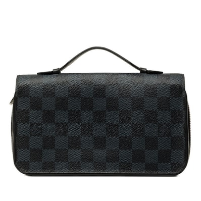 ルイ ヴィトン ダミエ コバルト ジッピー XL 長財布 N41590 ブラック ネイビー PVC レザー メンズ LOUIS VUITTON 中古