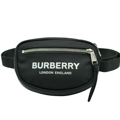 BURBERRY Small Logo Print Econyl Cannon Bum Bag ”Black”