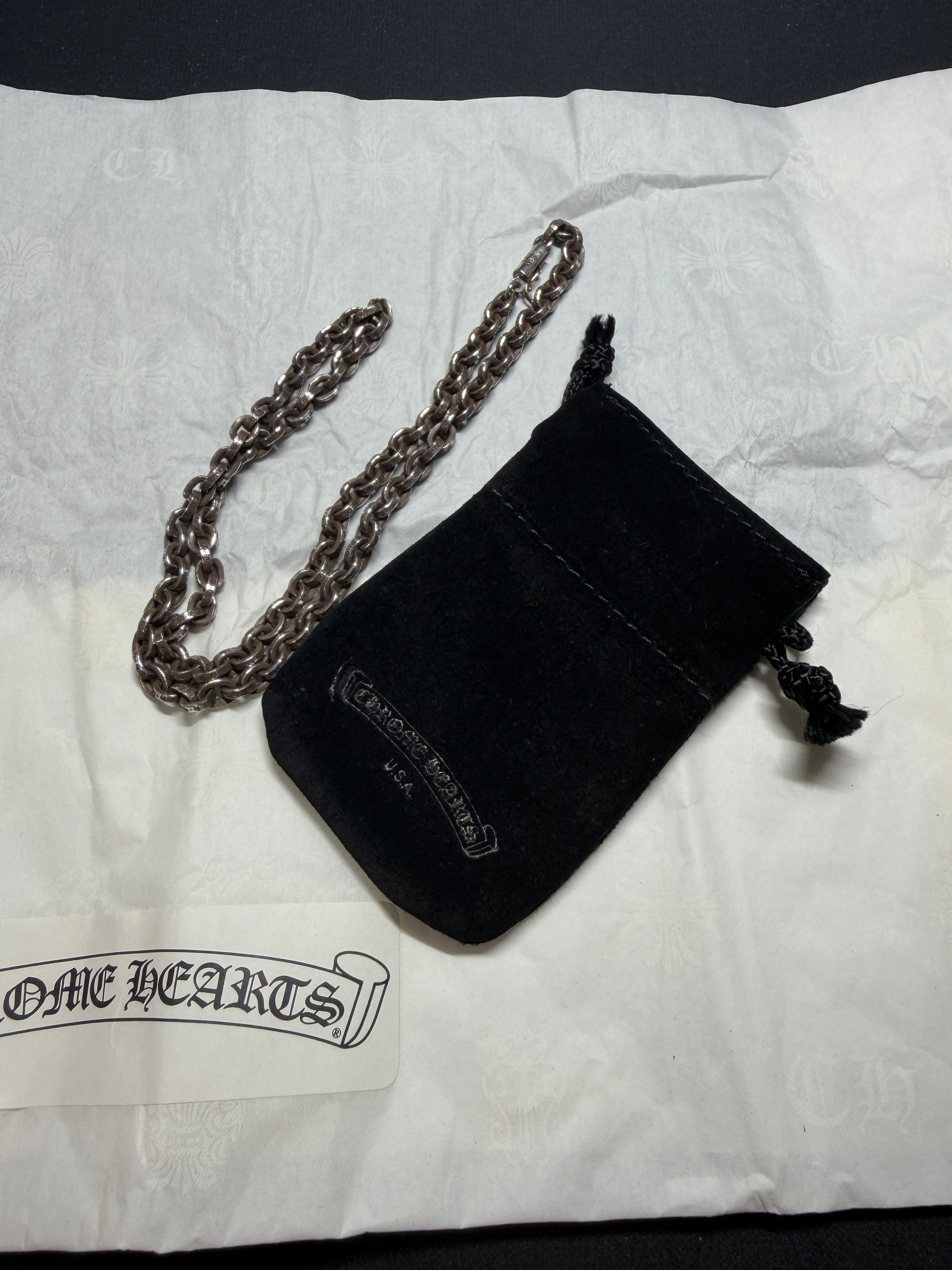 Chrome Hearts Paper Chain Necklace "Silver"