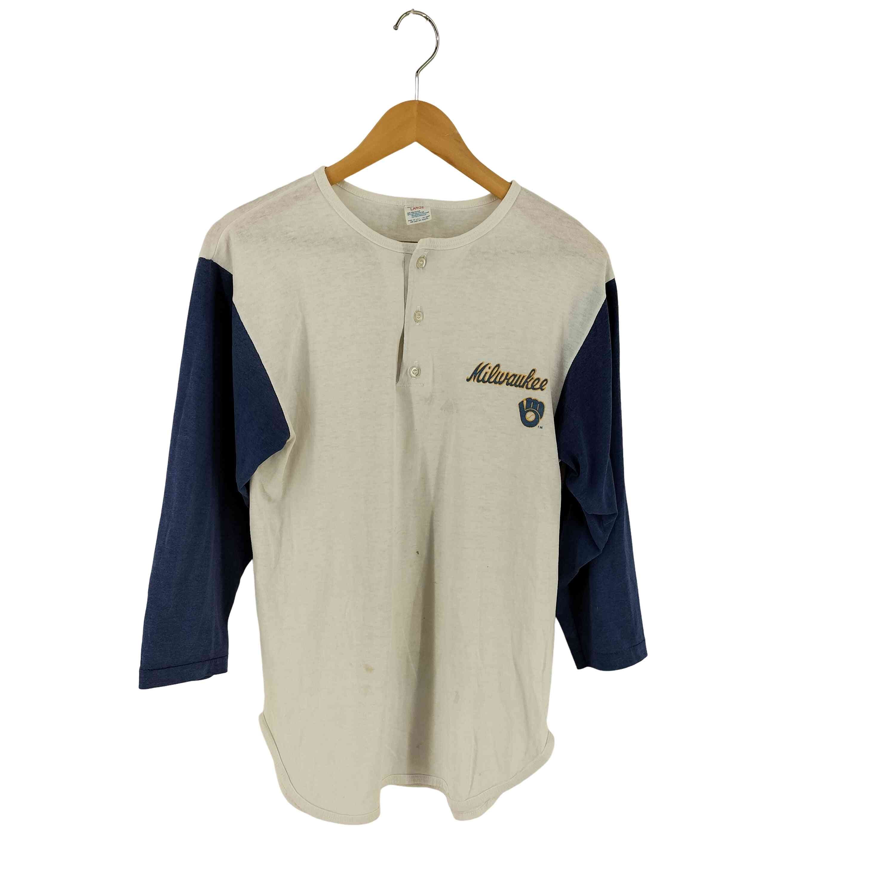 80S USA製 ヘンリーネック 5分袖【1141279609026】