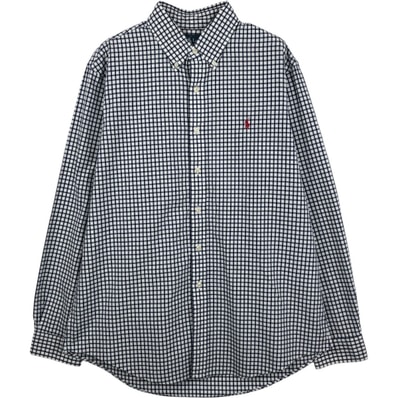 古着 ラルフローレン Ralph Lauren CUSTOM FIT 長袖 ボタンダウンチェックシャツ メンズL相当/eaa661369