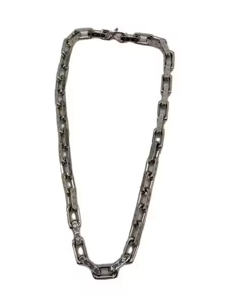 Louis Vuitton Monogram Chain Necklace "Silver"