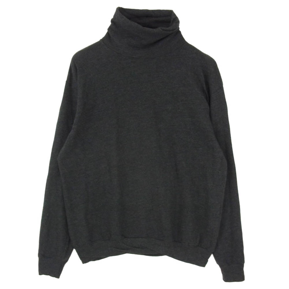 COMOLI コモリ 21AW U03-05007 ウール 天竺 長袖 ロングスリーブ タートルネック 薄手 ニット グレー系 1【中古】