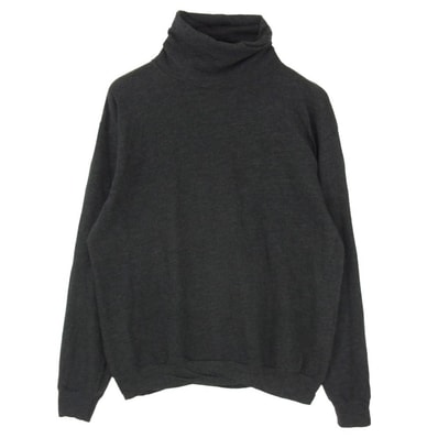 COMOLI コモリ 21AW U03-05007 ウール 天竺 長袖 ロングスリーブ タートルネック 薄手 ニット グレー系 1【中古】