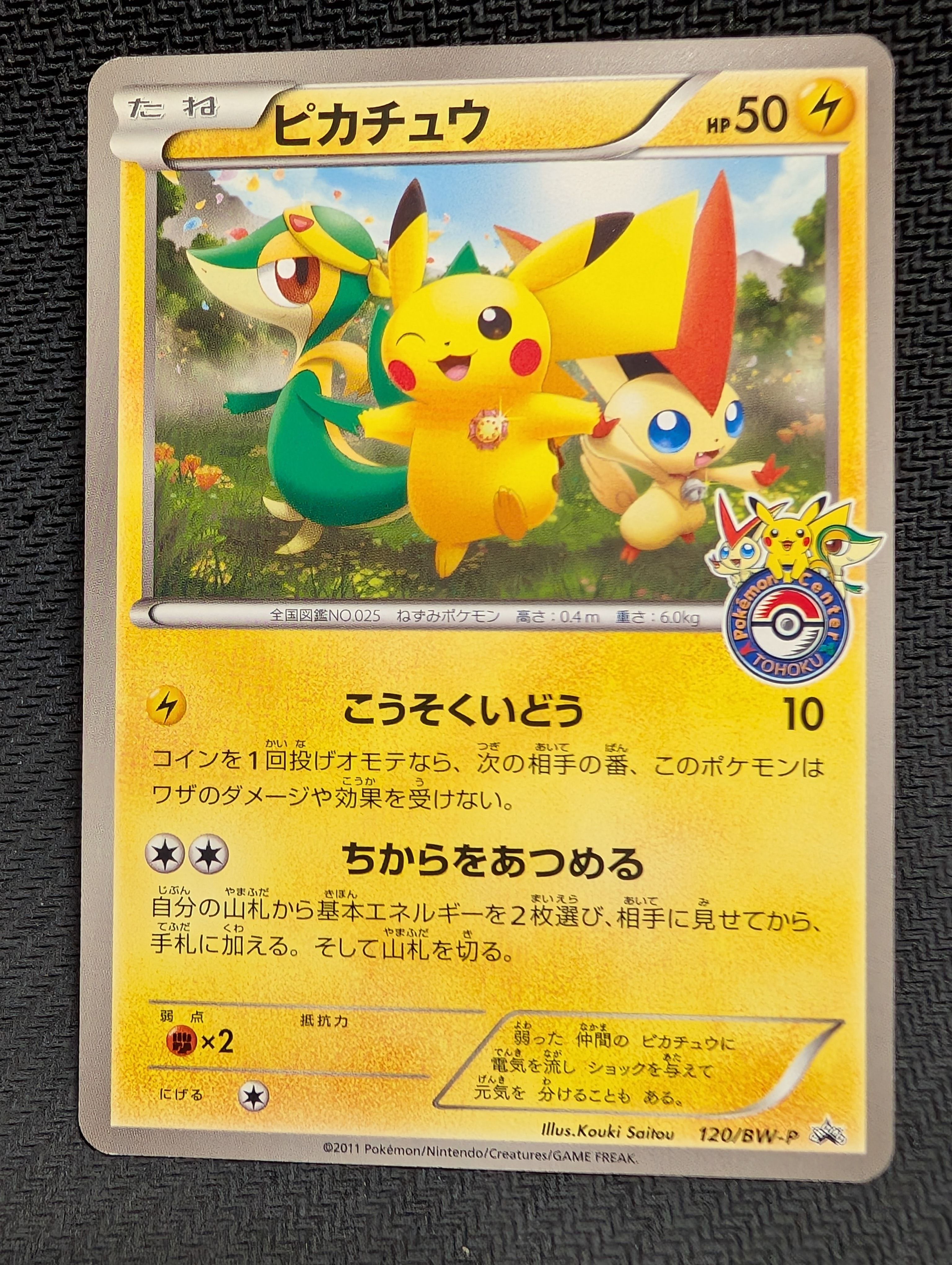 ピカチュウ P [BW-P 120/BW-P](プロモーションカード「ポケモンセンタートウホク オープン記念プレゼント」)