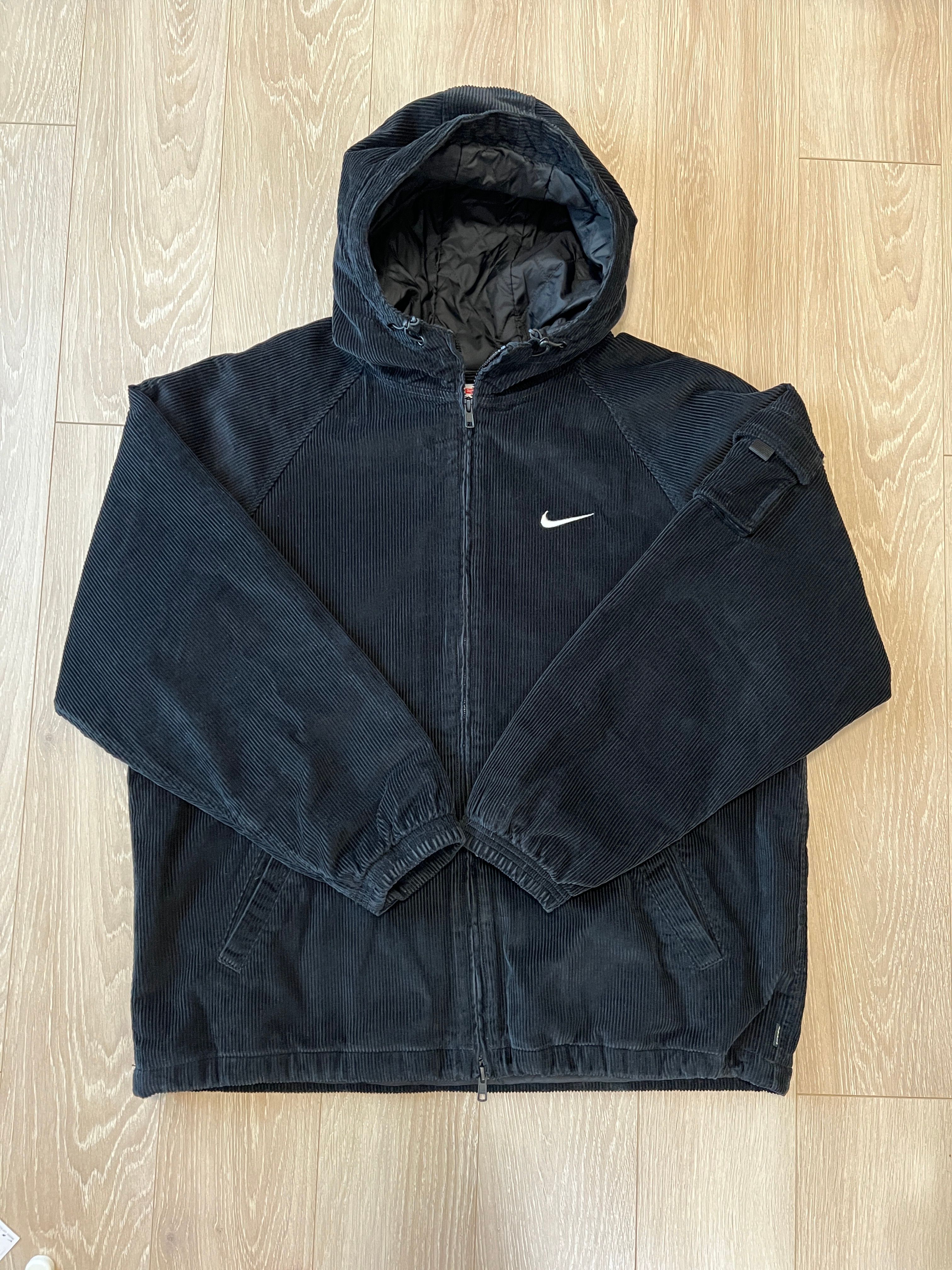 Supreme / Nike Arc Corduroy Hooded Jacket "Black"