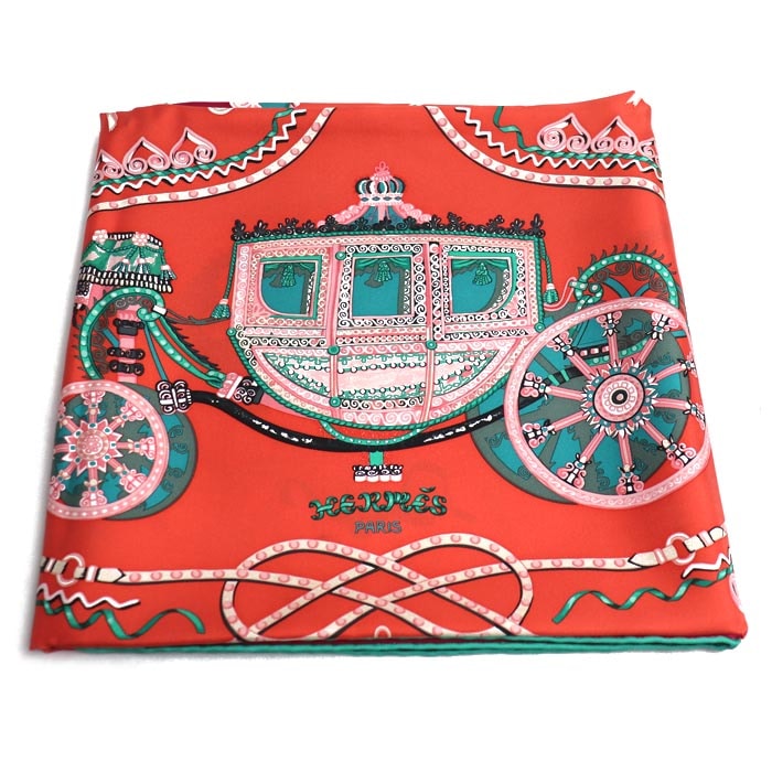 HERMES エルメス カレ90 Paperoles  スカーフ マルチカラー レディース【中古】
