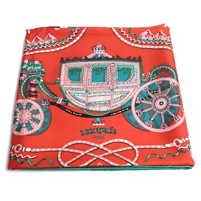 HERMES エルメス カレ90 Paperoles スカーフ マルチカラー レディース【中古】