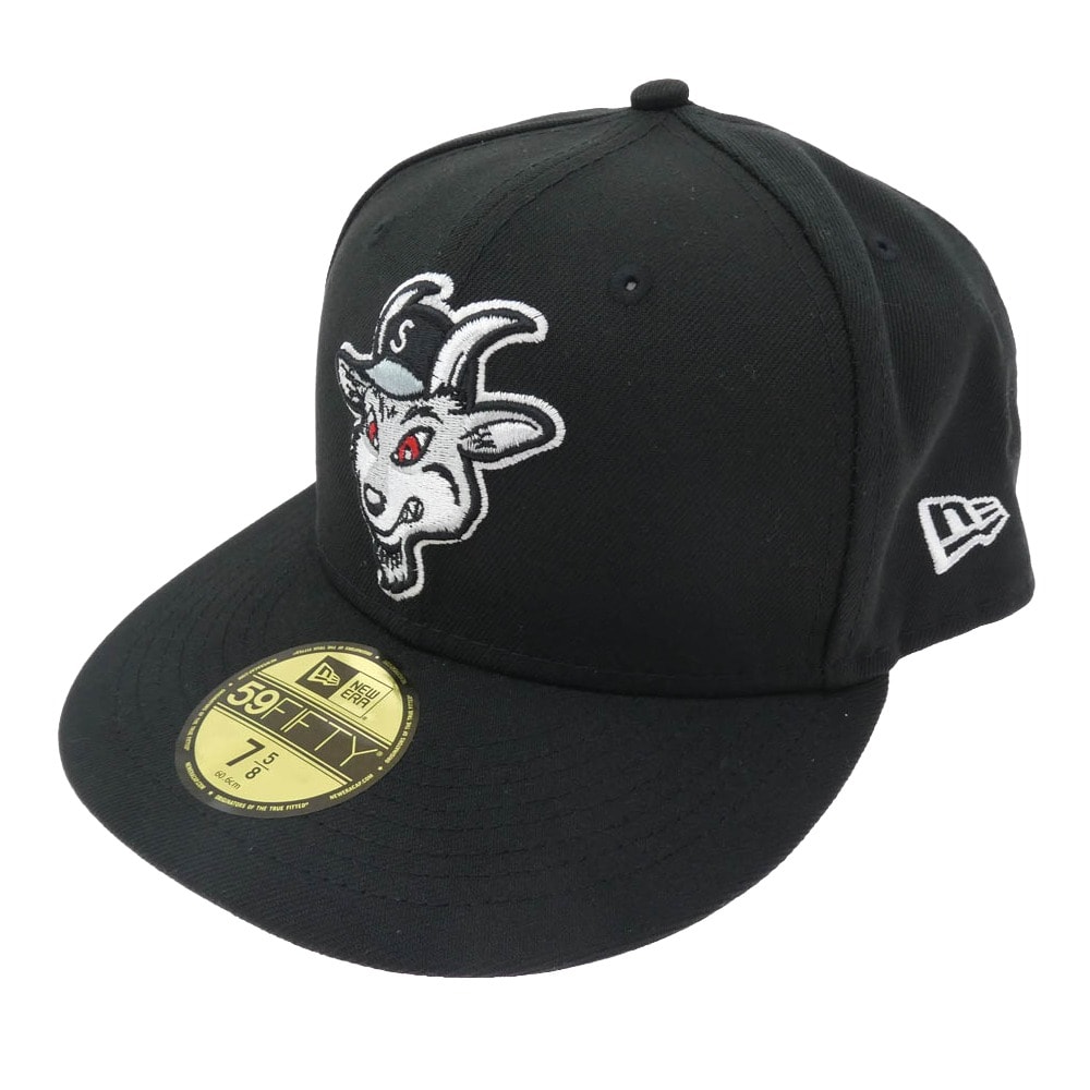 Supreme シュプリーム キャップ 22SS × New Era Goat New Era 59FIFTY Black ゴート 刺繍 ニューエラ ベースボールキャップ ブラック系 60.6cm【新古品】【未使用】【中古】