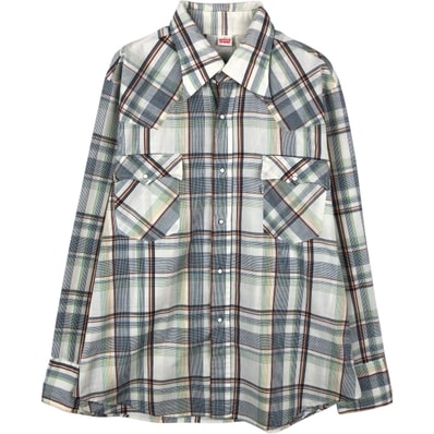 古着 70~80年代 リーバイス Levi's チェック柄 長袖 ウエスタンシャツ USA製 メンズXL相当 ヴィンテージ/eaa663081
