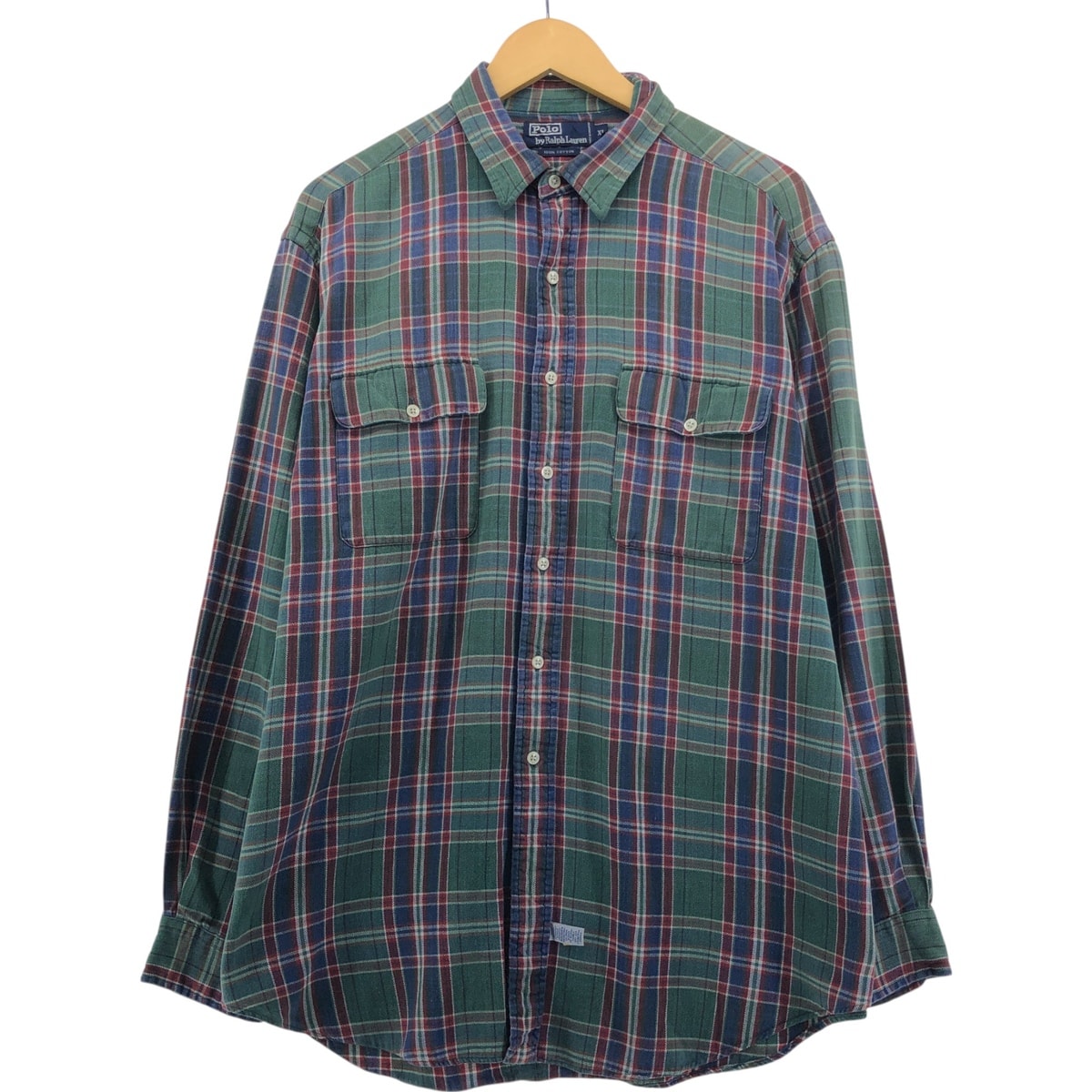 古着 ラルフローレン Ralph Lauren POLO by Ralph Lauren 長袖 フランネルチェックシャツ メンズXL相当/eaa548989