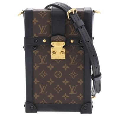 LOUIS VUITTON ルイ・ヴィトン ポシェット トランク ヴェルティカル モノグラム ショルダーバッグ M63913 PVC レザー ブラウン ユニセックス【中古】