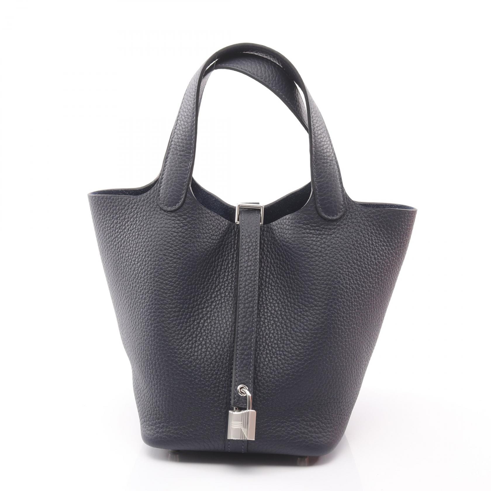 エルメス HERMES ピコタンロックPM ハンドバッグ バッグ レザー トリヨンクレマンス トリヨンクレマンス ブルーニュイ K刻印(2025年製造) レディース ネイビー系 【中古】