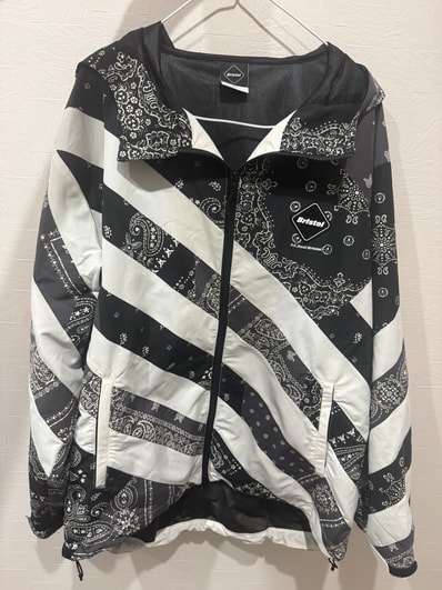 F.C.Real Bristol Patchwork Stripe Practice Jacket "Black"