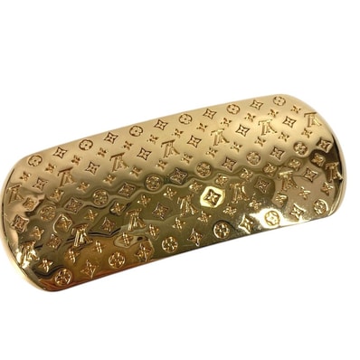 ルイヴィトン LOUIS VUITTON ナノグラム バレッタ M80277 モノグラム ヘアアクセサリー 髪留め ヘアピン バレッタ メタル ゴールド