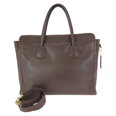 COACH コーチ ヴィンテージ オールドコーチ 2way ブラウン ゴールド金具 レザー ビジネスバッグ ショルダーバッグ 男女兼用 602867 【中古】
