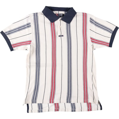 古着 ラルフローレン Ralph Lauren CHAPS チャップス マルチストライプ 半袖 ストライプ ポロシャツ メンズS相当/eaa644691