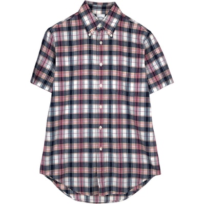 古着 ブルックスブラザーズ Brooks Brothers Est. 1818 REGENT 半袖 ボタンダウン チェックシャツ メンズS相当/eaa655907