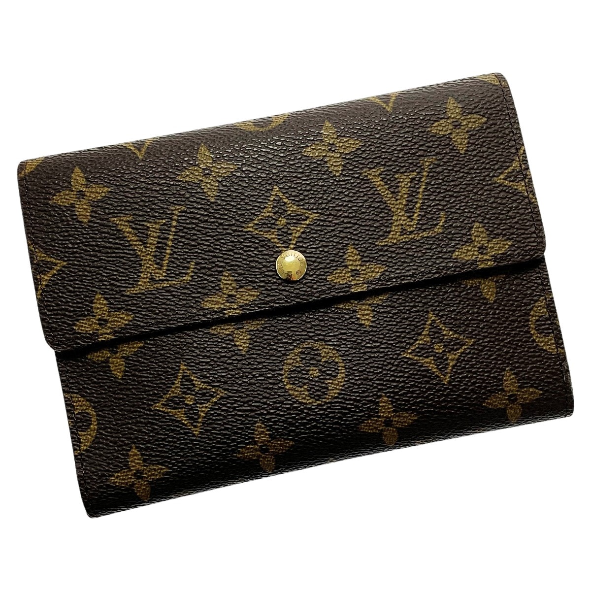 ☆☆LOUIS VUITTON ルイヴィトン ポルト トレゾール エテュイ パピエ SP0937 ブラウン モノグラム 2つ折り財布 レディース