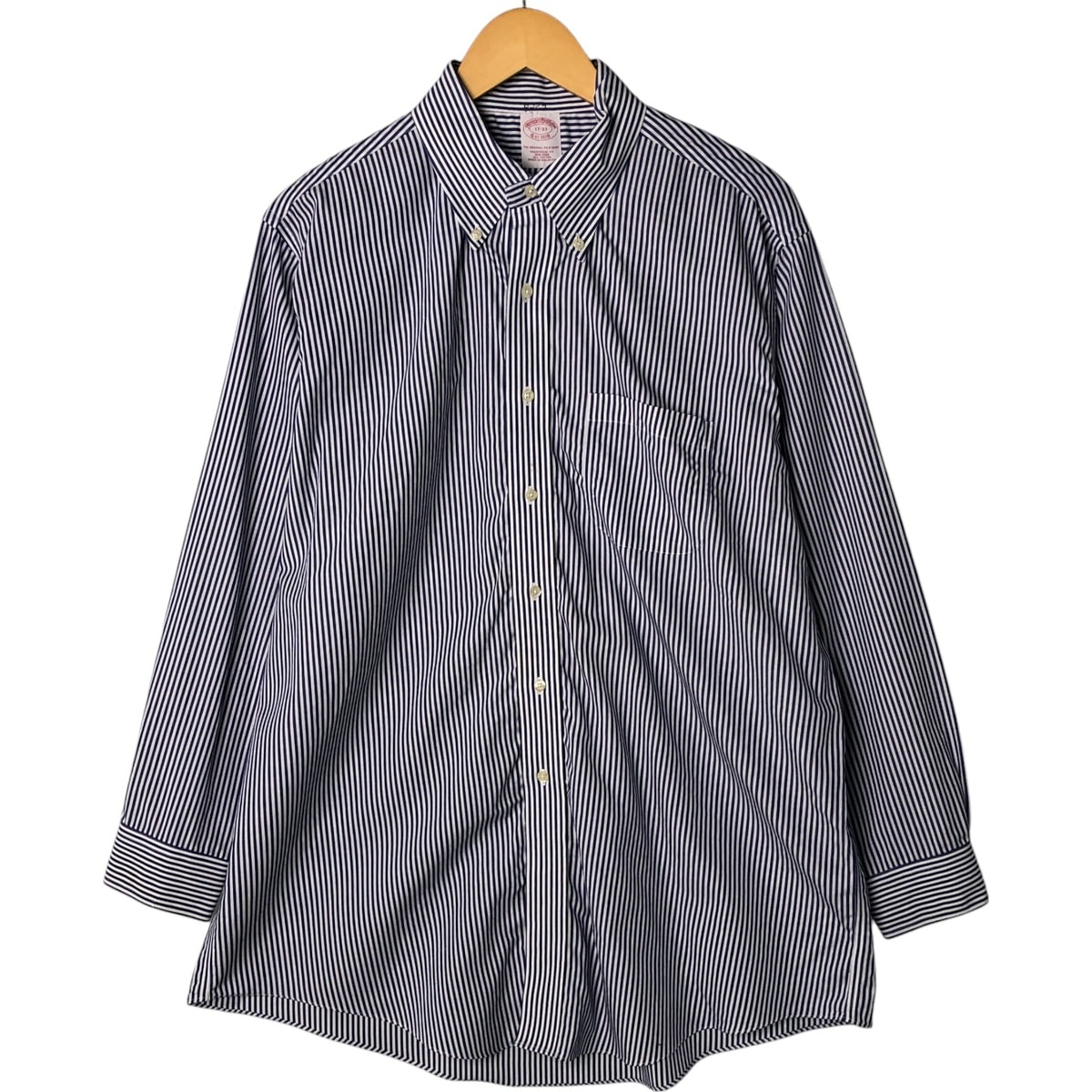 古着 ブルックスブラザーズ Brooks Brothers 1818 長袖 ボタンダウンストライプシャツ メンズL相当/eaa531104