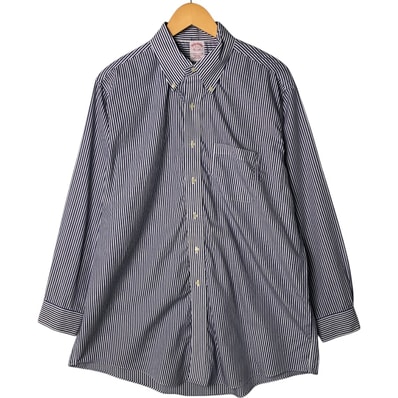 古着 ブルックスブラザーズ Brooks Brothers 1818 長袖 ボタンダウンストライプシャツ メンズL相当/eaa531104