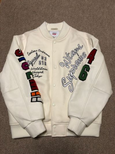 Supreme / WTAPS Varsity Jacket "White"