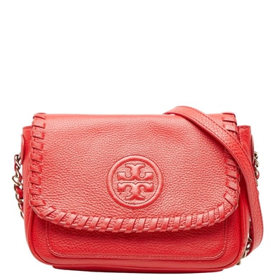 トリーバーチ チェーンショルダーバッグ レッド レザー レディース Tory Burch 【中古】