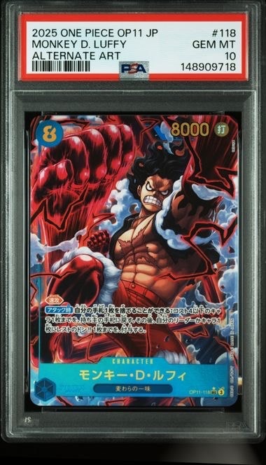 PSA10】モンキー・D・ルフィ SEC-P [OP11-118](ブースターパック「神速