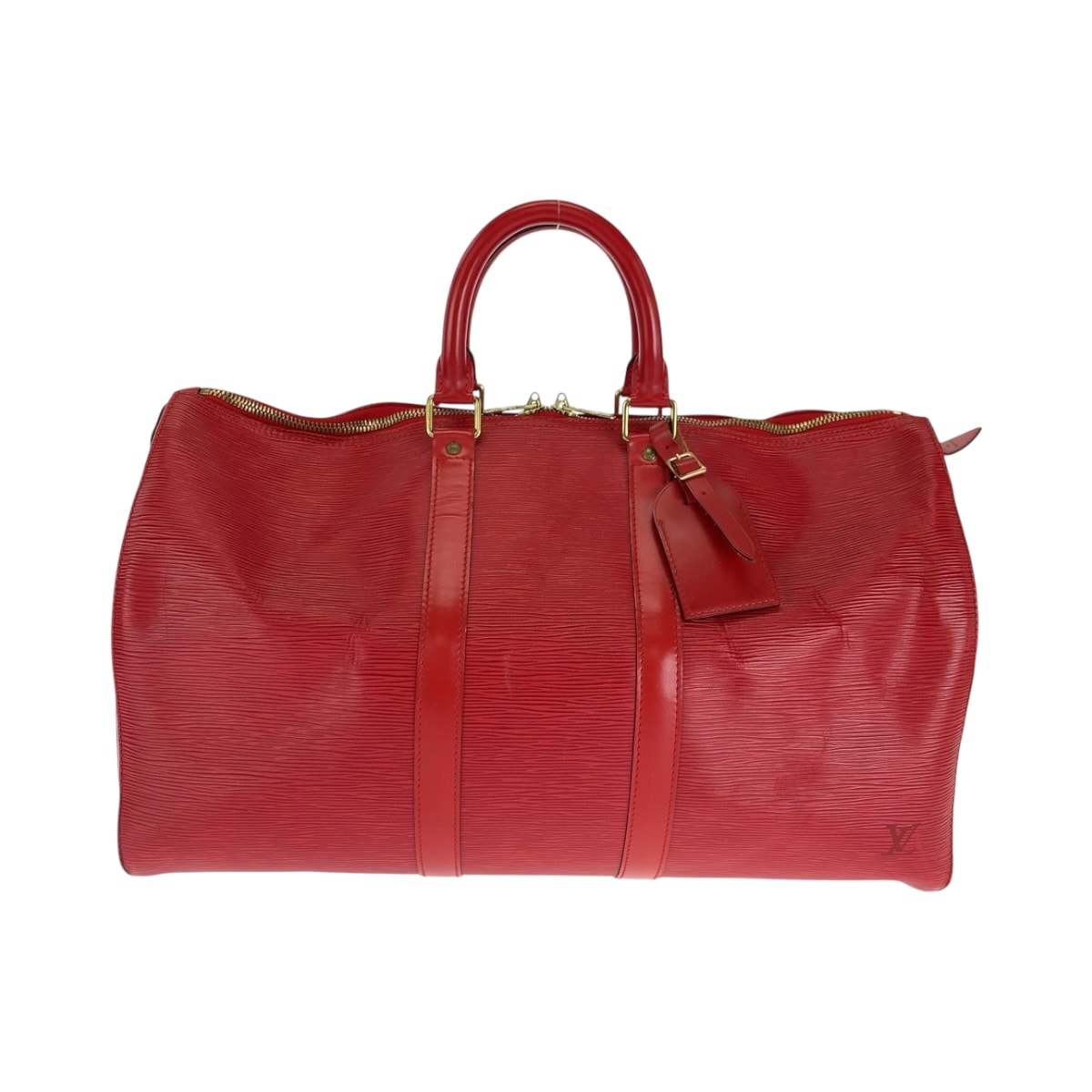 美品 LOUIS VUITTON ルイヴィトン エピ キーポル45 レッド ゴールド金具 エピレザー ハンドバッグ ボストンバッグ 501308 【中古】