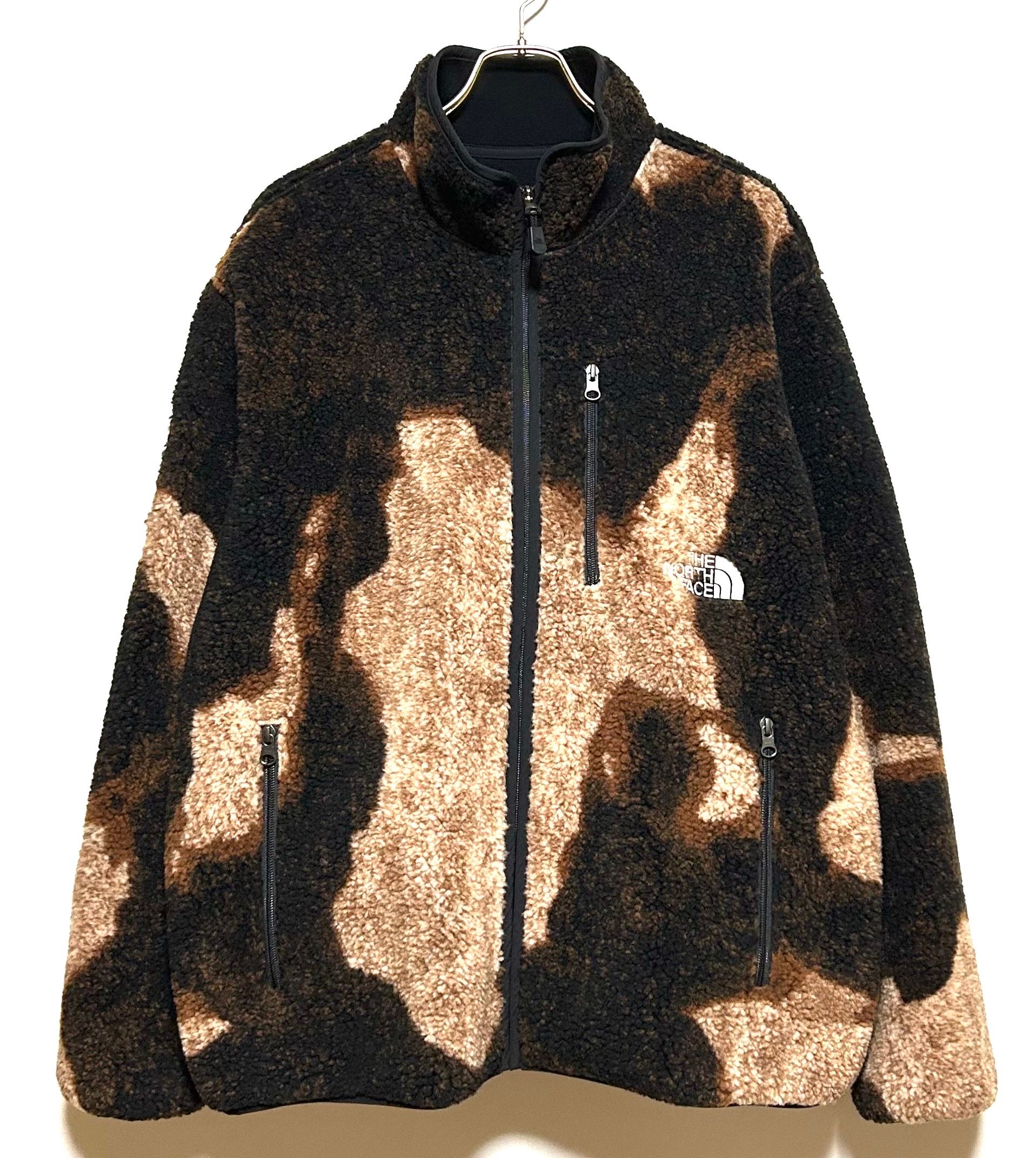 Supreme x The North Face Bleached Denim Print Fleece Jacket "Black"