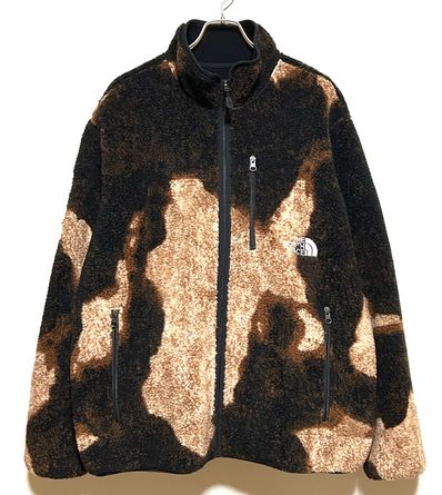 Supreme x The North Face Bleached Denim Print Fleece Jacket "Black"