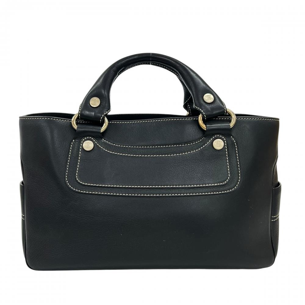 CELINE セリーヌ ハンドバッグ ブギーバッグ レザー    ブラック 黒 ゴールド金具 レディース【中古品】