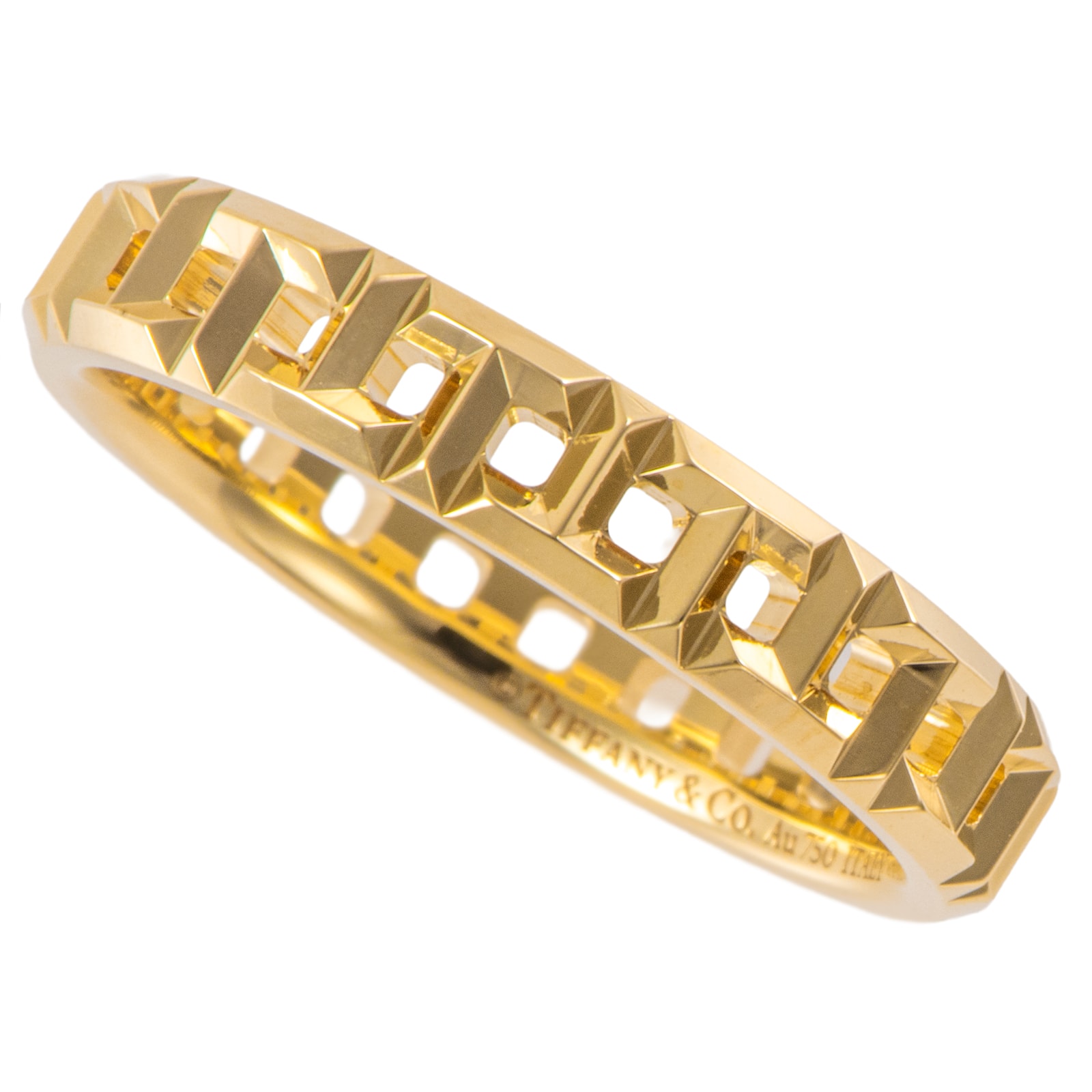 TIFFANY&Co. ティファニー ティファニーT トゥルー ナロー リング 指輪 10号 K18YG ゴールド【中古】