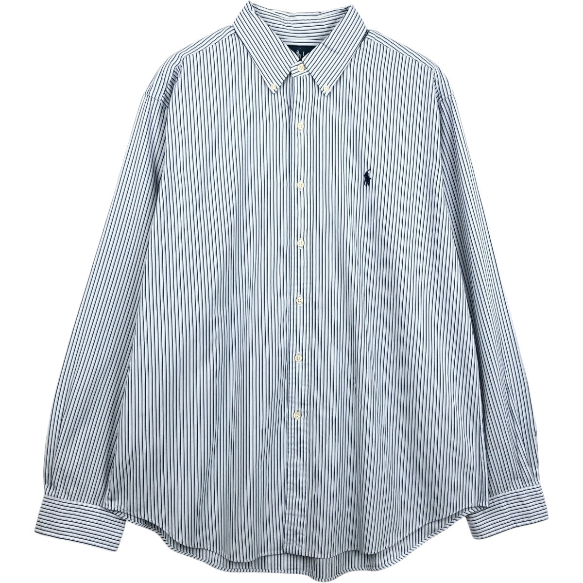 古着 ラルフローレン Ralph Lauren CLASSIC FIT クラシックフィット 長袖 ボタンダウンストライプシャツ メンズXL相当/eaa661329