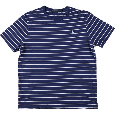 古着 ラルフローレン Ralph Lauren POLO RALPH LAUREN CUSTOM SLIM FIT 半袖 ボーダーTシャツ メンズL相当/eaa563590