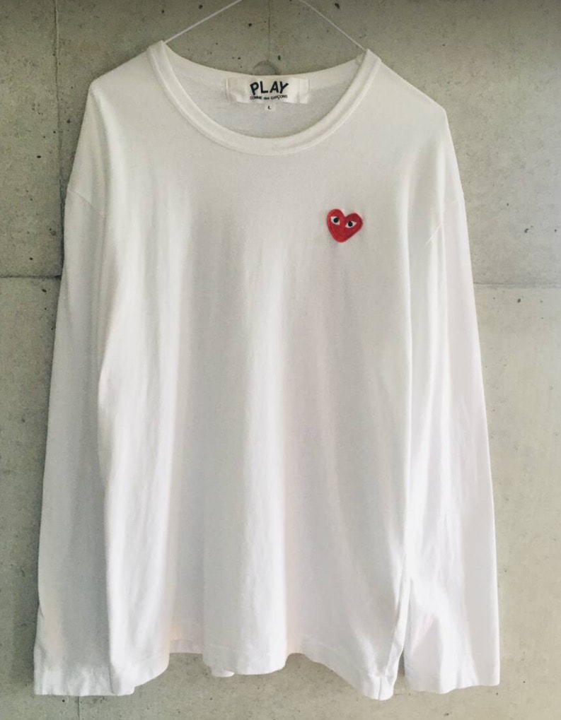COMME des GARCONS PLAY CDG Unisex Long Sleeve T-Shirt AX-T118-051 "White"