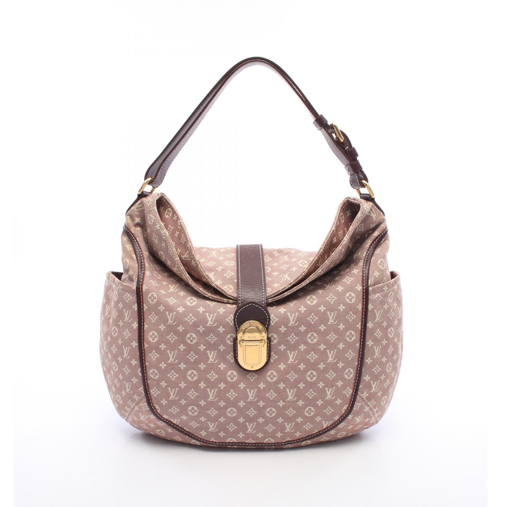ルイ・ヴィトン LOUIS VUITTON ロマンス モノグラムイディール セピア ショルダーバッグ バッグ キャンバス レザー モノグラム・イディール セピア レディース ピンク系 / ボルドー系 M56701 【中古】