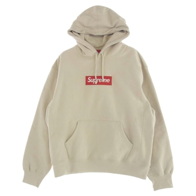 Supreme シュプリーム パーカー 24AW Box Logo Hooded Sweatshirt Stone ボックスロゴ フーデッド スウェットシャツ プルオーバー パーカー フーディ ストーン ベージュ系 S【極上美品】【中古】