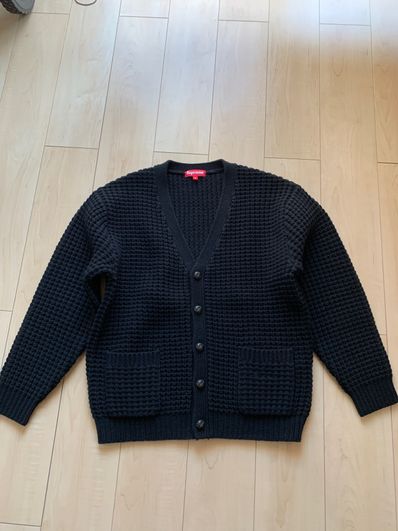 Supreme Waffle Knit Cardigan "Black"